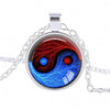 Silver Plated Glass Pendant Necklace