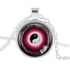 Silver Plated Glass Pendant Necklace