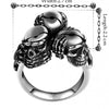 Black Alien Skull Finger Ring